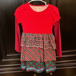 Matilda Jane size 12 Christmas colors dress